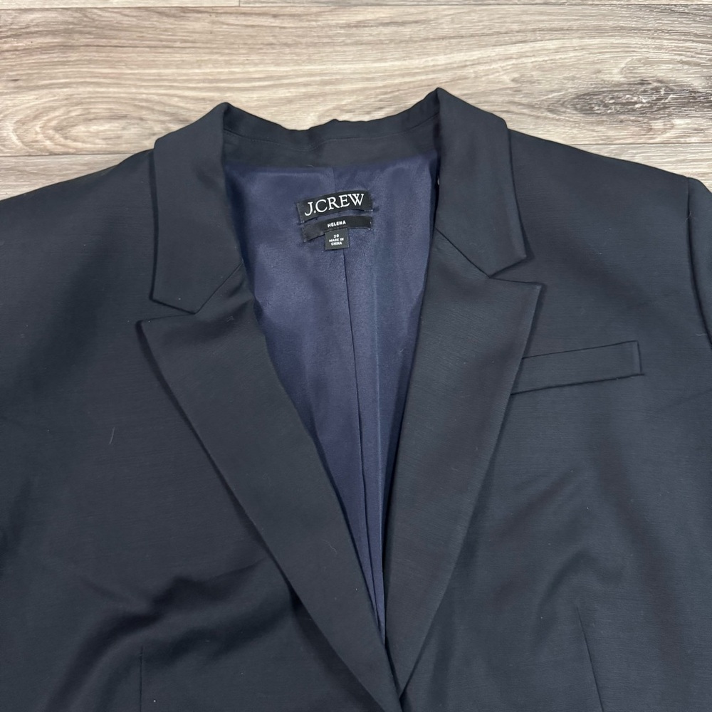 J. Crew Helena Black Twill Classic Blazer Size 20 - Picture 4 of 10